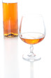 bootle and glass of brandy bootle and glass of brandy