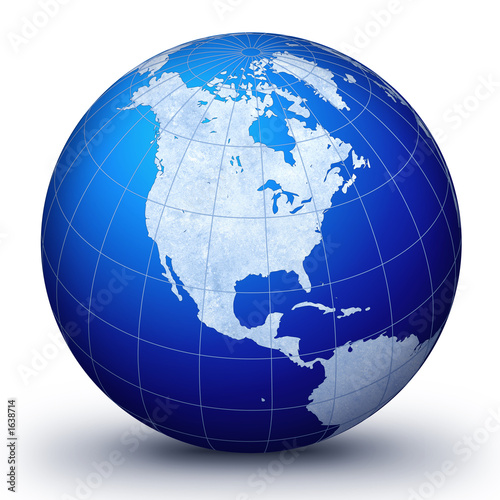 world globe america