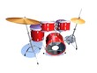 percussions batterie drum rouge