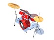 percussions batterie drum rouge