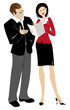 Illustration: at the work at the work