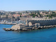 rhodes, old town wall and harbour