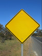 empty warning road sign