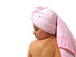 woman with towel