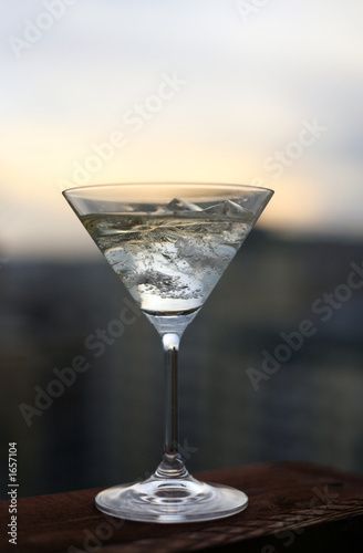 martini on a sunset