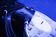 platine dj bleue