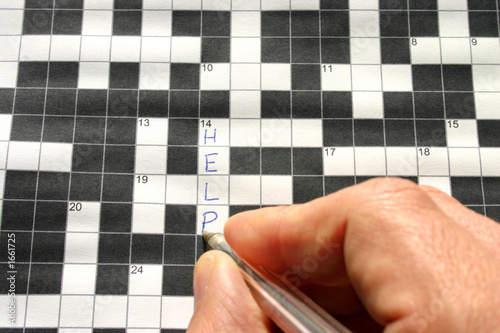 Photo: help written on a crossword help written on a crossword