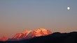 coucher de soleil sur le mont blanc
