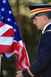 soldier raising the flag