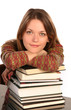 girl with books girl with books
