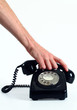hand picking up phone