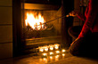 romantic fireplace