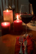 romantic dinner setting