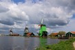 authentic holland windmills landscape