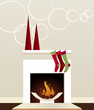 modern holiday fireplace