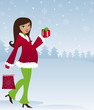 Illustration: mom to be - winter mom to be - winter