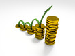 business graph with arrow showing profits and gain business graph with arrow showing profits and gain