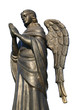 bronze sculpture of a praying angel on a white background 1