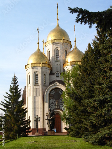 kind on an orthodox temple of all sacred in volgograd in summer