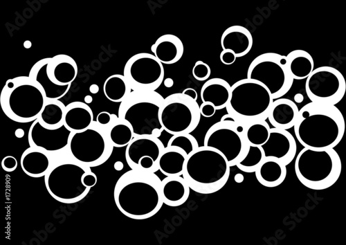 Illustration: retro bubbles black retro bubbles black