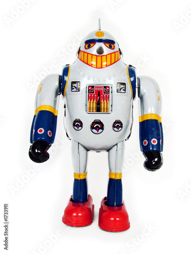isolated toy robot