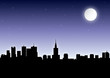 warschau bei nacht