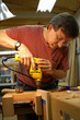 woodworker with drill woodworker with drill