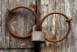 closed gate with a lock