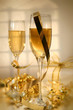 champagne and ribbons/ soft focus