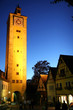 clock tower in rothenburg