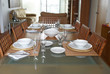 dining room with table setting