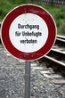 durchgang verboten