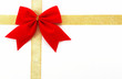 gold gift wrap on a white background, horizontal o