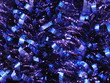 blue curly tinsel