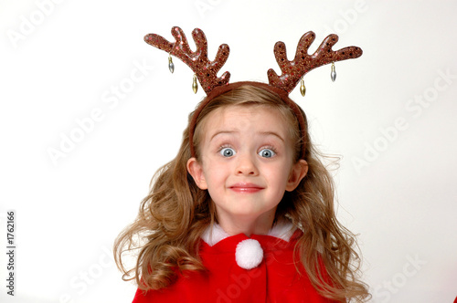 Foto: christmas reindeer girl christmas reindeer girl