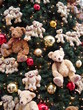 christmas tree filled wtih teddy bears