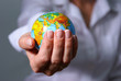 Photo: globe on hand globe on hand