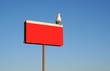 blank red sign with seagull