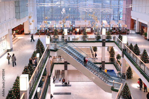 Photo: shopping center at xmas time shopping center at xmas time