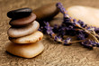 lavender and stones