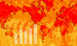 world map with graph