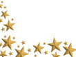 golden christmas stars stream - isolated