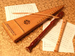 bowed psaltery with recorders