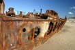 rusty shipwreck on beach rusty shipwreck on beach
