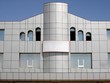 the facade of a mall