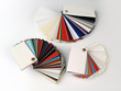 paper samples on white bakground