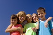 children on sky