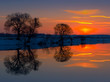 winter sun, snow and ice