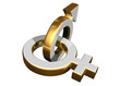 male and female sex symbols