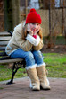 girl on bench